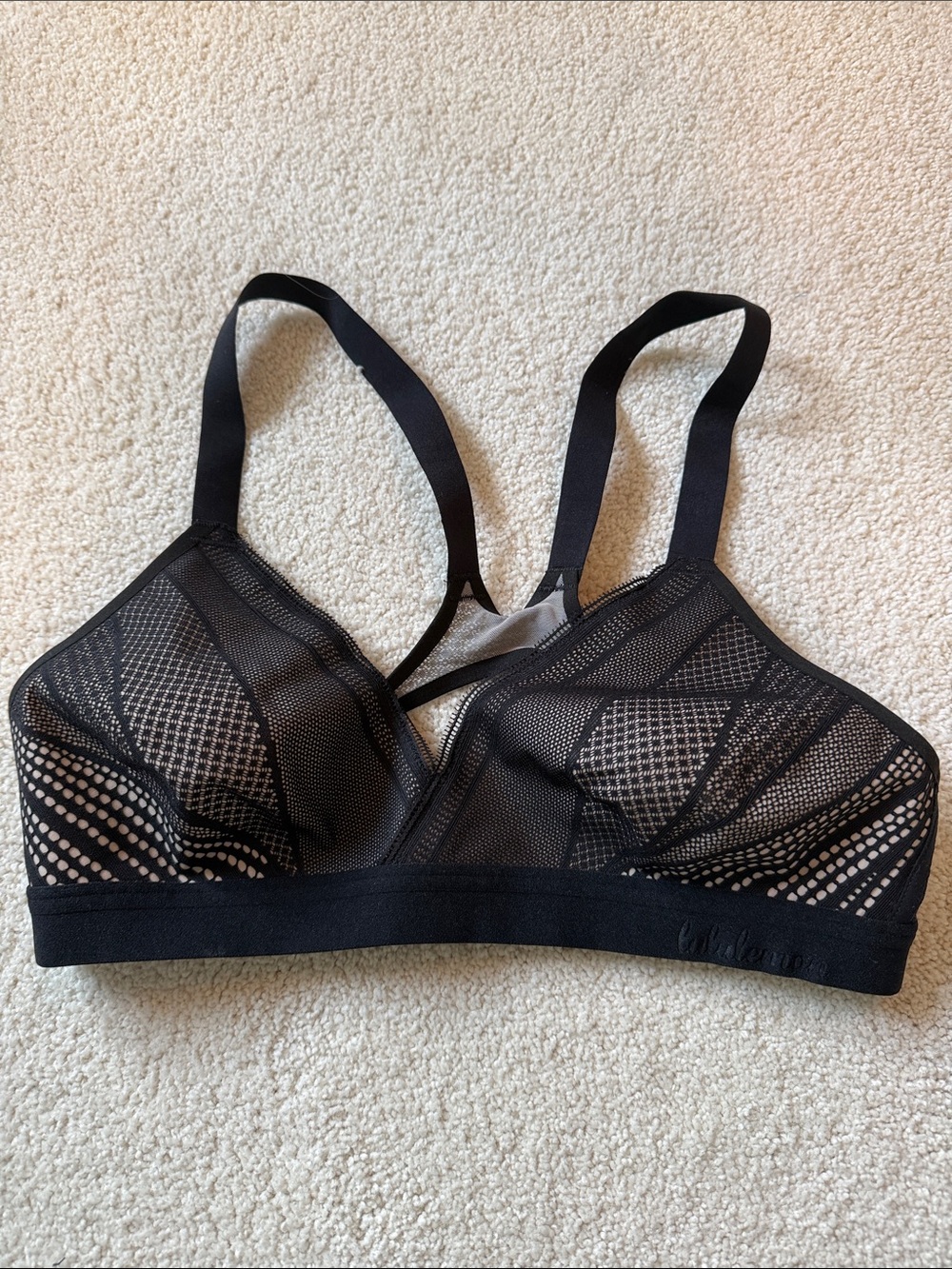 lululemon athletica Black Mesh Lace Bralette